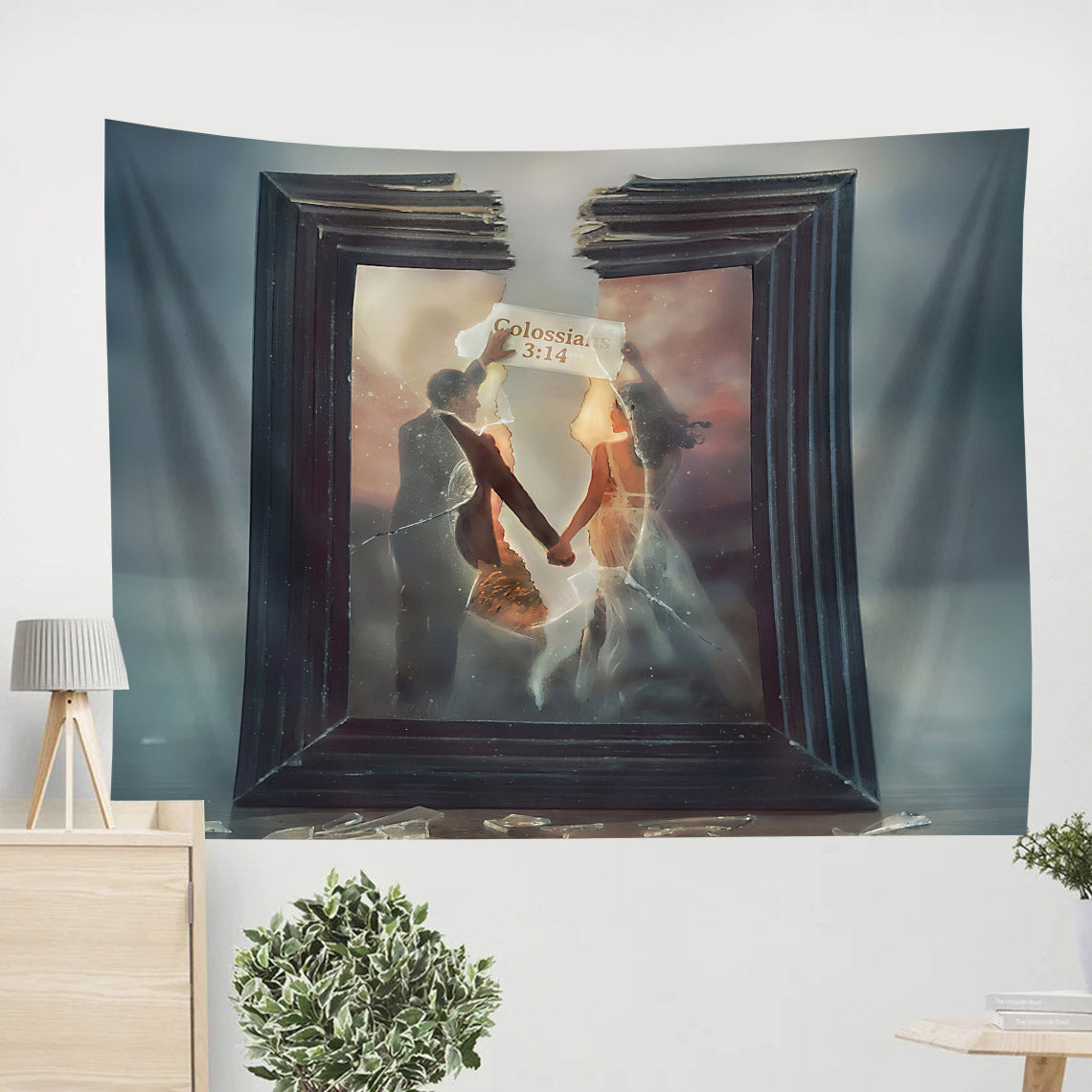 Binds Everything Together In Perfect Harmony. Colossians 3 14 - Religious Tapestry - Jesus Christ Tapestry