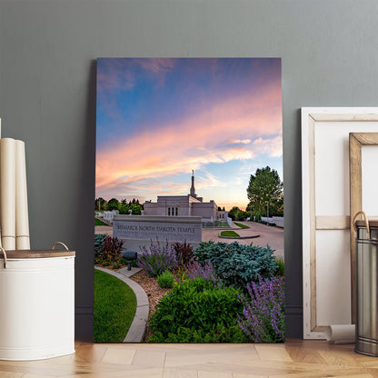 Bismark North Dakota Temple Sunset Canvas Pictures - Jesus Canvas Art - Christian Wall Art