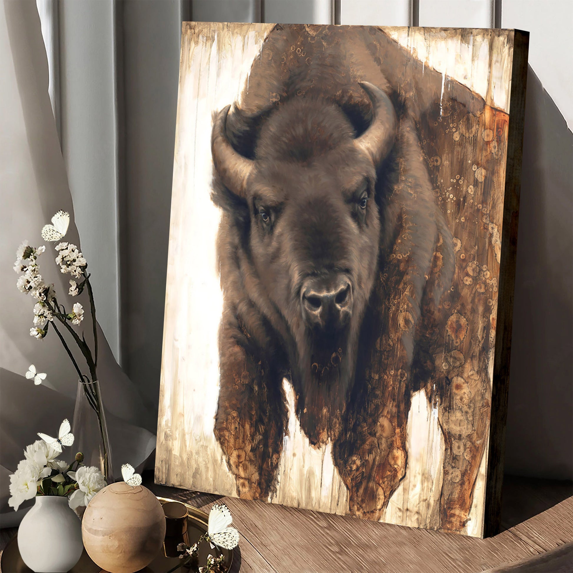 Bison Canvas Wall Art