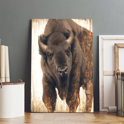 Bison Canvas Wall Art