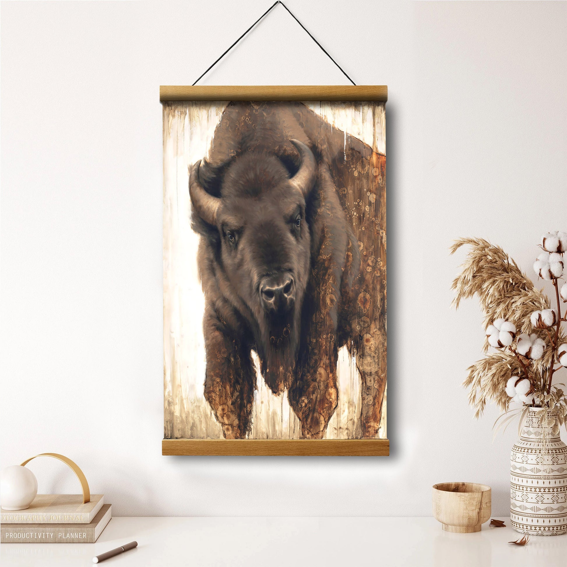 Bison Hanging Canvas Wall Art - Religious Canvas - Christian Wall Art Decor
