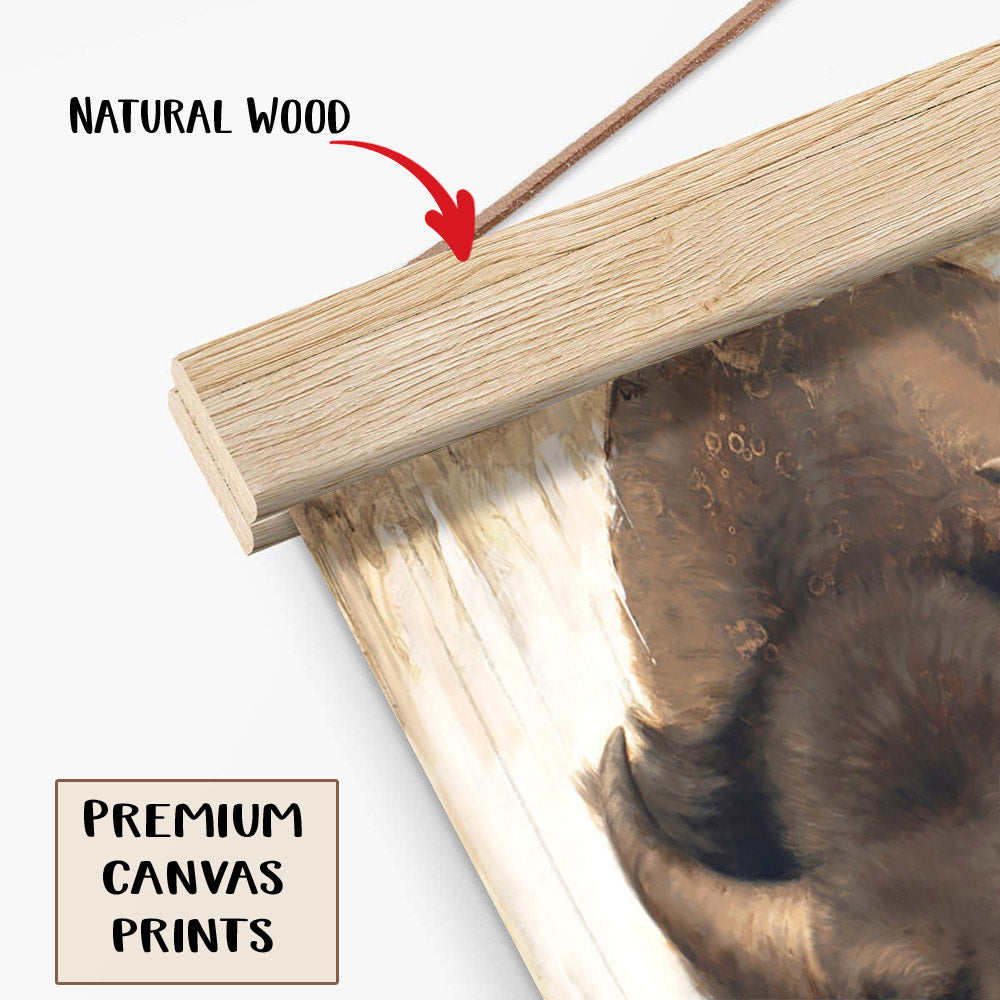 Bison Hanging Canvas Wall Art - Religious Canvas - Christian Wall Art Decor