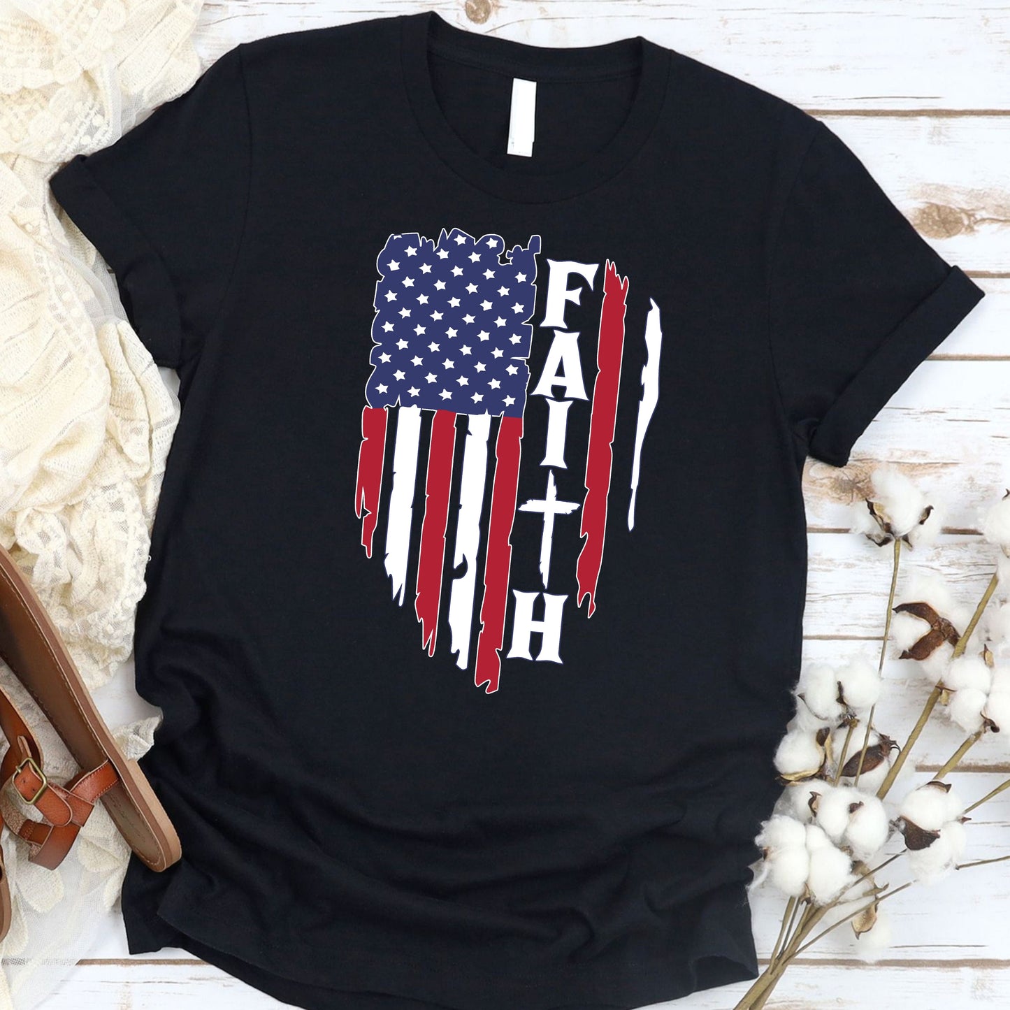 American Faith T Shirts For Women - Women's Christian T Shirts - Women's Religious Shirts