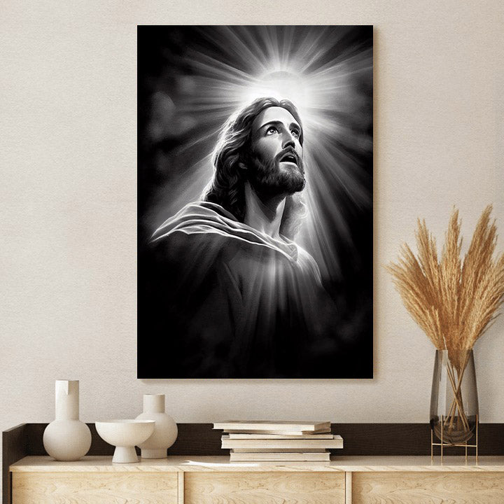 Black And White Jesus - Jesus Canvas Art - Christian Wall Art