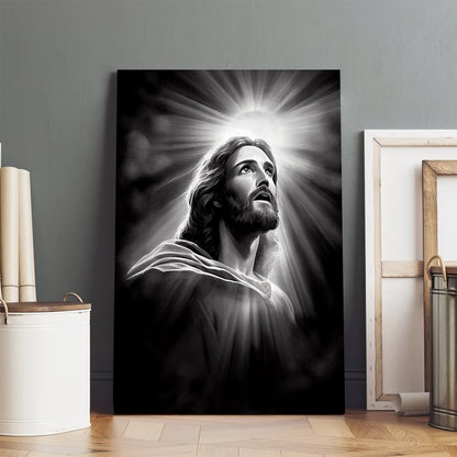 Black And White Jesus - Jesus Canvas Art - Christian Wall Art