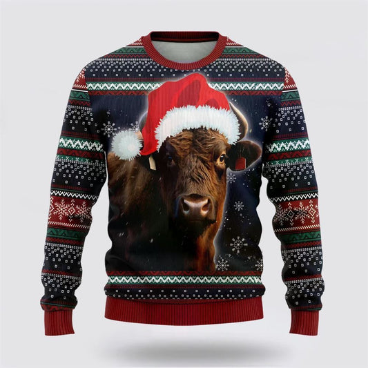 Black Angus Ugly Christmas Sweater, Farm Sweater, Christmas Gift, Best Winter Outfit Christmas