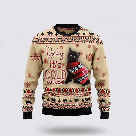 Black Cat Baby Ugly Christmas Sweater For Men And Women, Best Gift For Christmas, Christmas Fashion Winter
