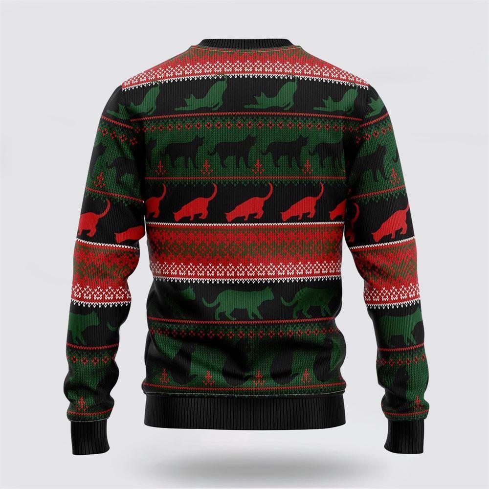 Black Cat Sleigh To Death Star Ugly Christmas Sweater For Men And Women, Best Gift For Christmas, Christmas Fashion Winter