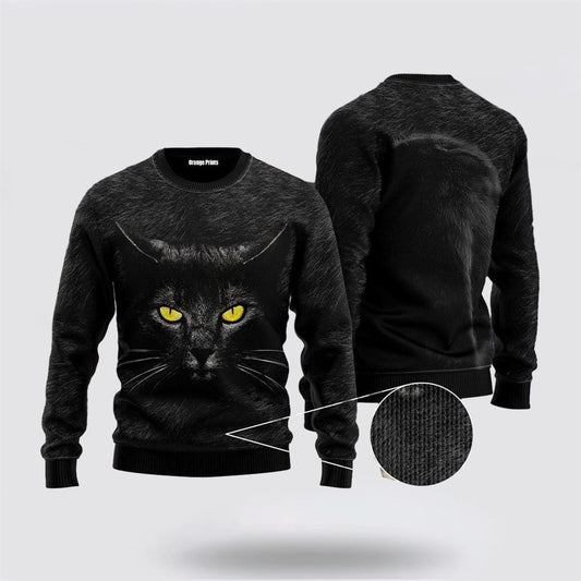 Black Cat Ugly Christmas Sweater For Men And Women, Best Gift For Christmas, Christmas Fashion Winter