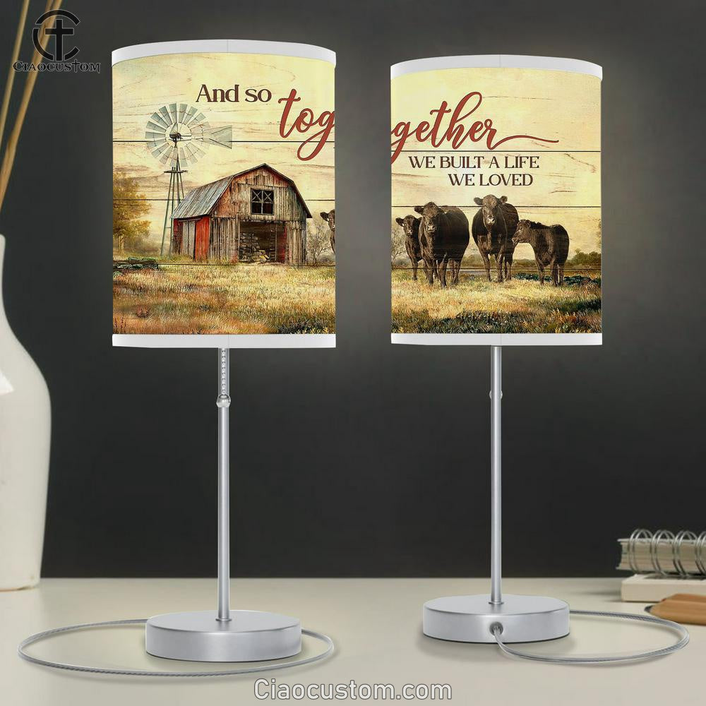 Black Cow And So Together We Built A Life We Loved Lamp Art Table Lamp - Christian Lamp Art - Religious Art