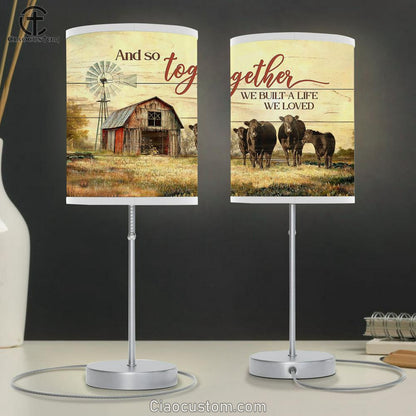 Black Cow And So Together We Built A Life We Loved Lamp Art Table Lamp - Christian Lamp Art - Religious Art