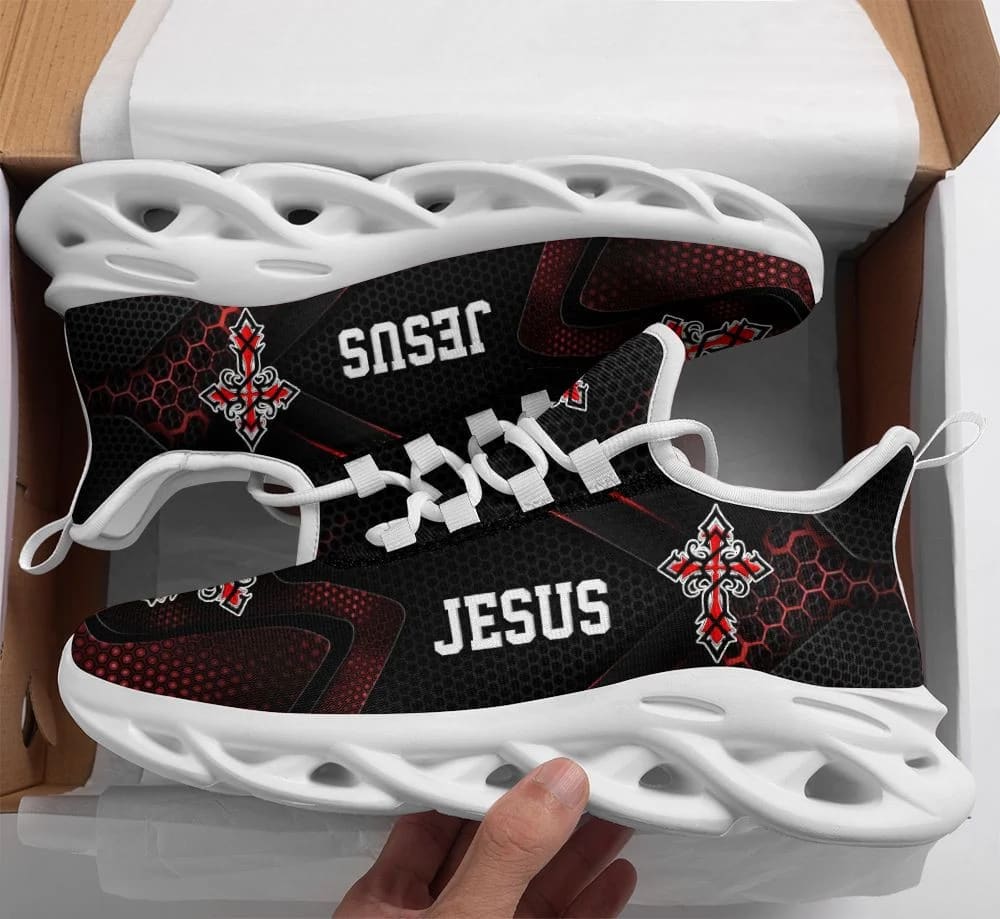 Black Jesus Yezy Running Sneakers Max Soul Shoes - Christian Shoes For Men And Women