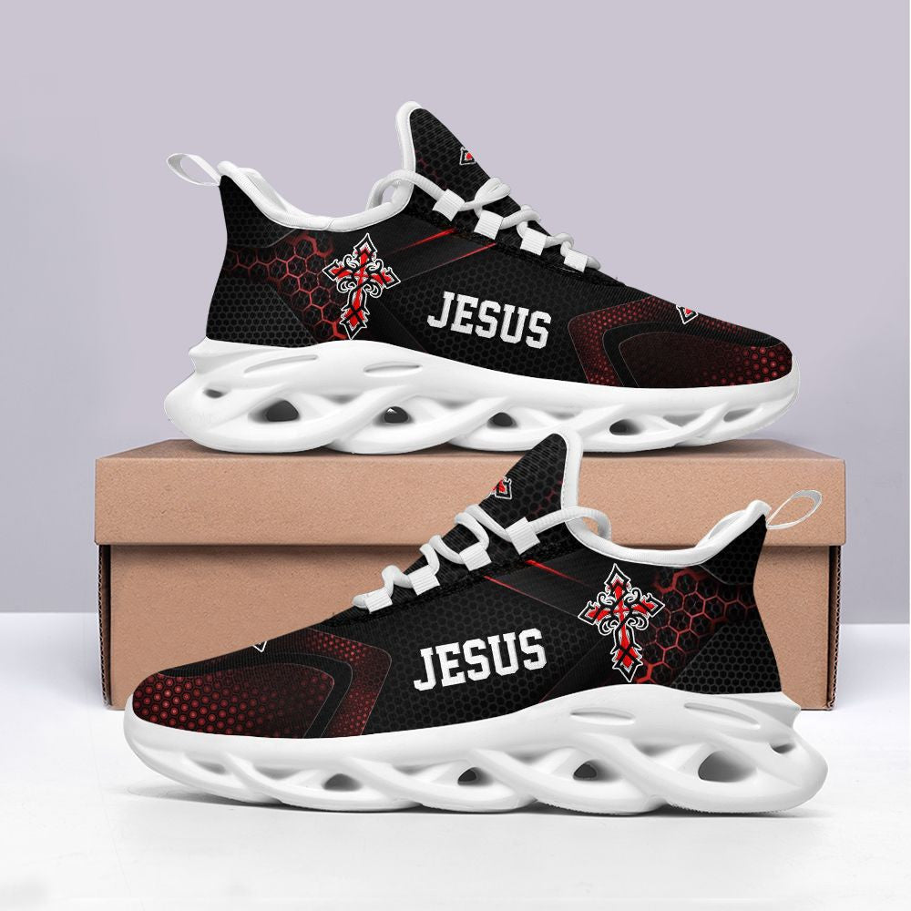 Black Jesus Yezy Running Sneakers Max Soul Shoes - Christian Shoes For Men And Women
