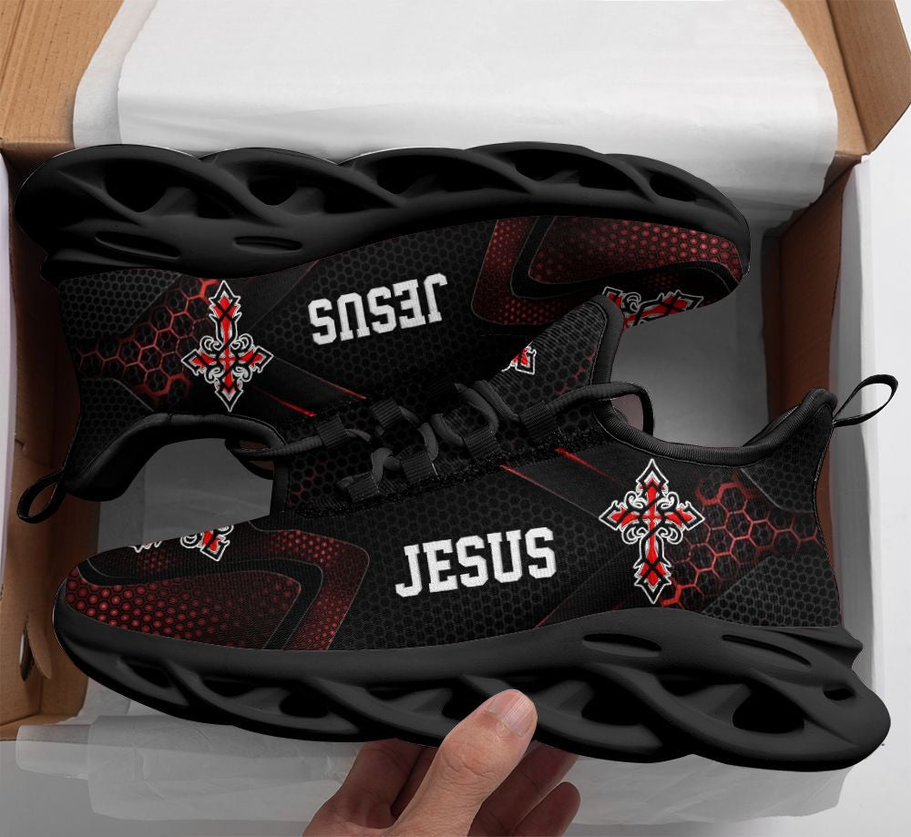 Black Jesus Yezy Running Sneakers Max Soul Shoes - Christian Shoes For Men And Women