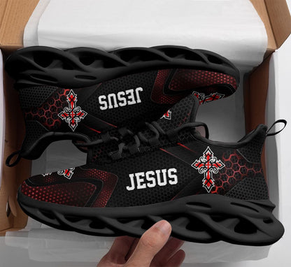 Black Jesus Yezy Running Sneakers Max Soul Shoes - Christian Shoes For Men And Women