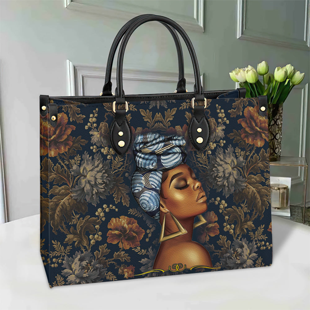 Black Woman 1 Leather Bag - Women's Pu Leather Bag - Best Mother's Day Gifts