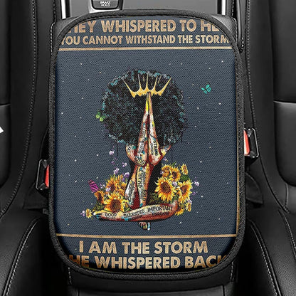 Black Woman I Am The Storm Seat Box Cover, Gift For African American Women, Girls, Teens