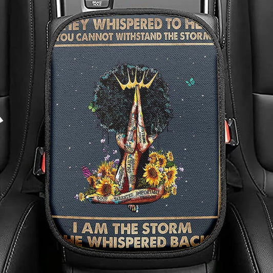 Black Woman I Am The Storm Seat Box Cover, Gift For African American Women, Girls, Teens