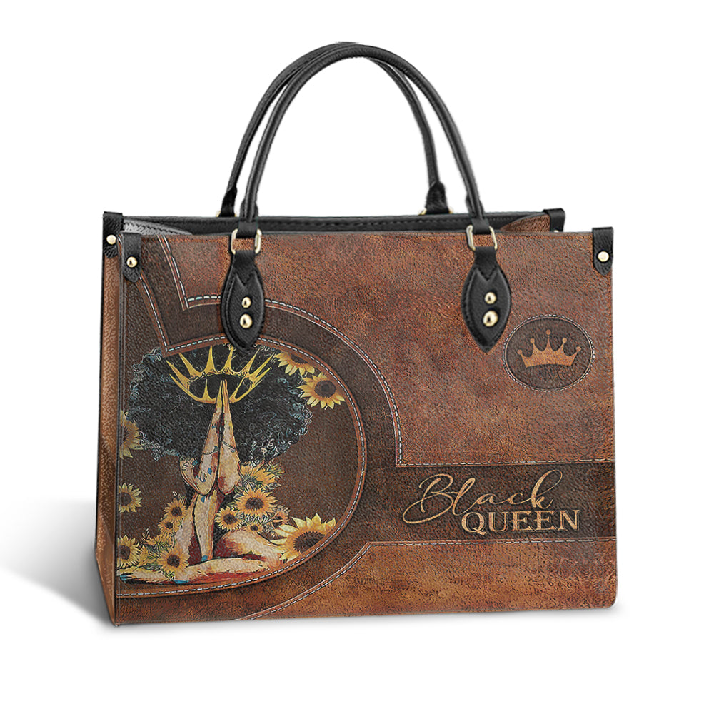 Black Woman Queen Leather Style Leather Bag - Women's Pu Leather Bag - Best Mother's Day Gifts