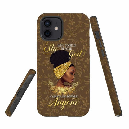 Black Women She Who Kneels Before God Phone Case Christian Phone Cases- Iphone Samsung Cases Christian