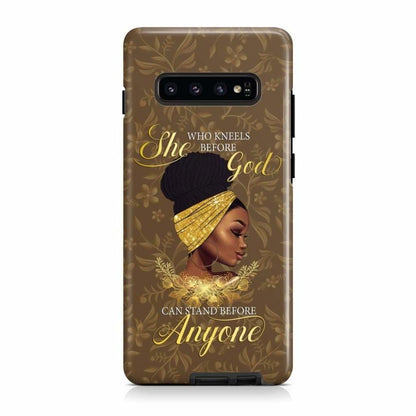 Black Women She Who Kneels Before God Phone Case Christian Phone Cases- Iphone Samsung Cases Christian