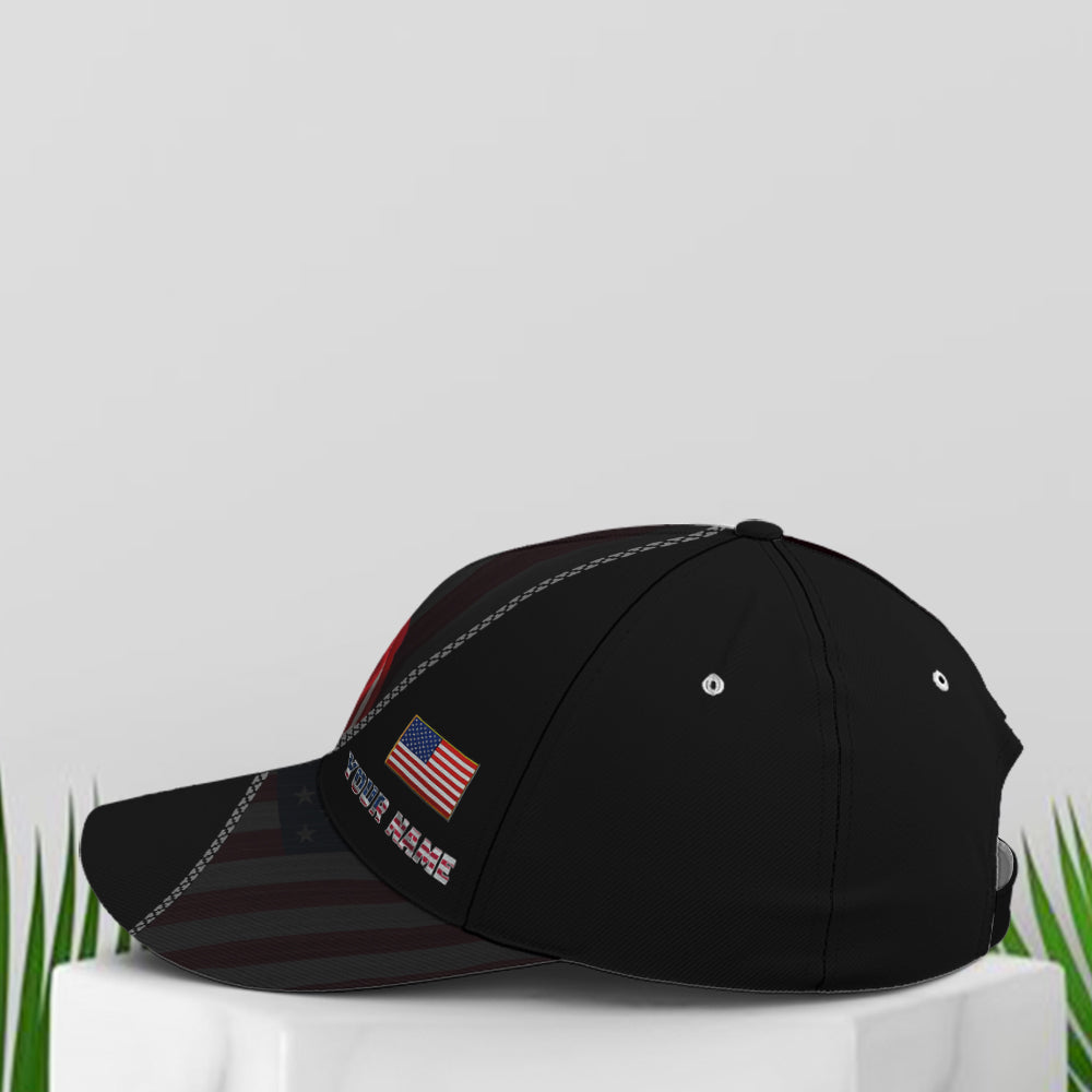 Bless America Eagle With Flag Baseball Cap