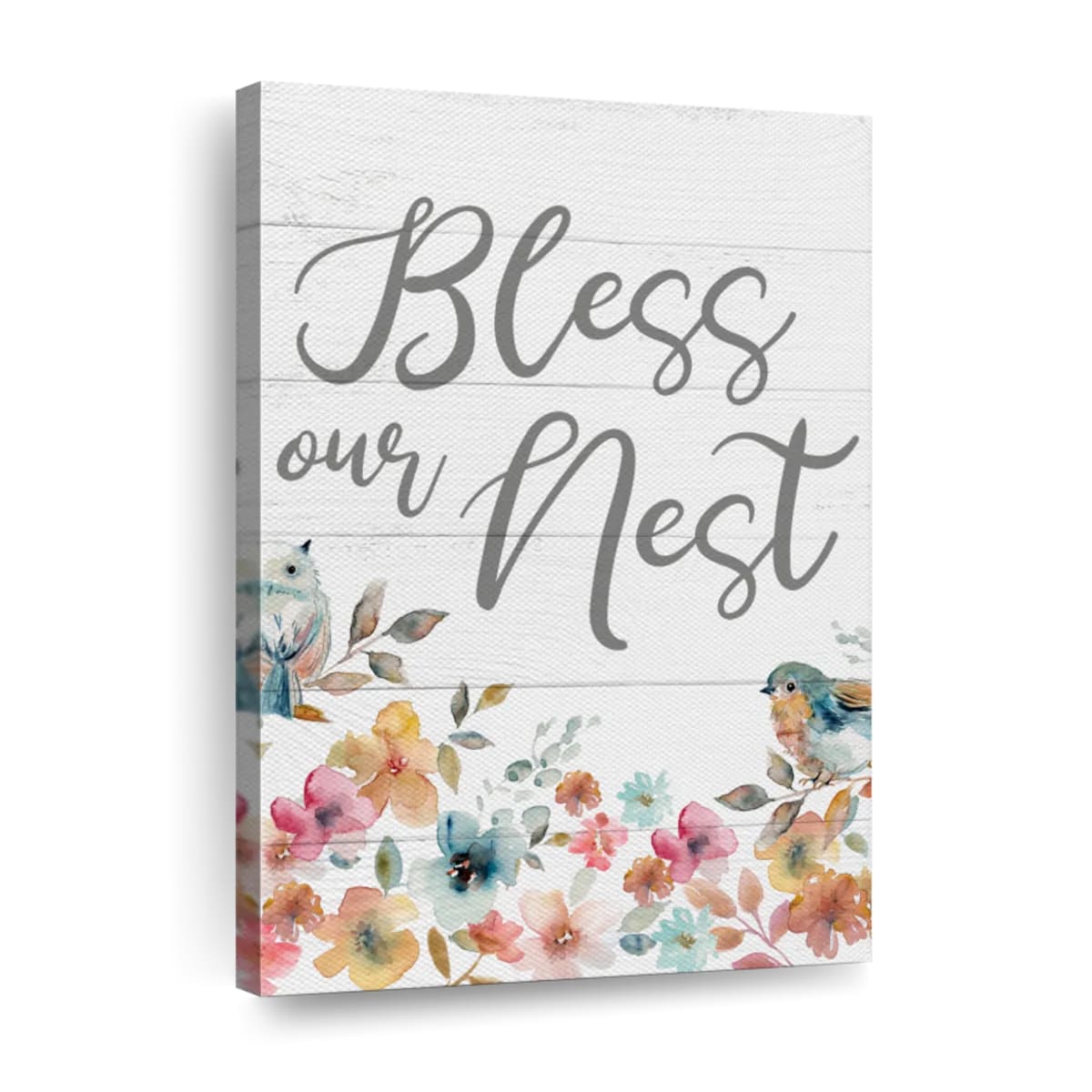 Bless Our Nest Canvas Wall Art - Christian Wall Decor Art - Religious Wall Decor
