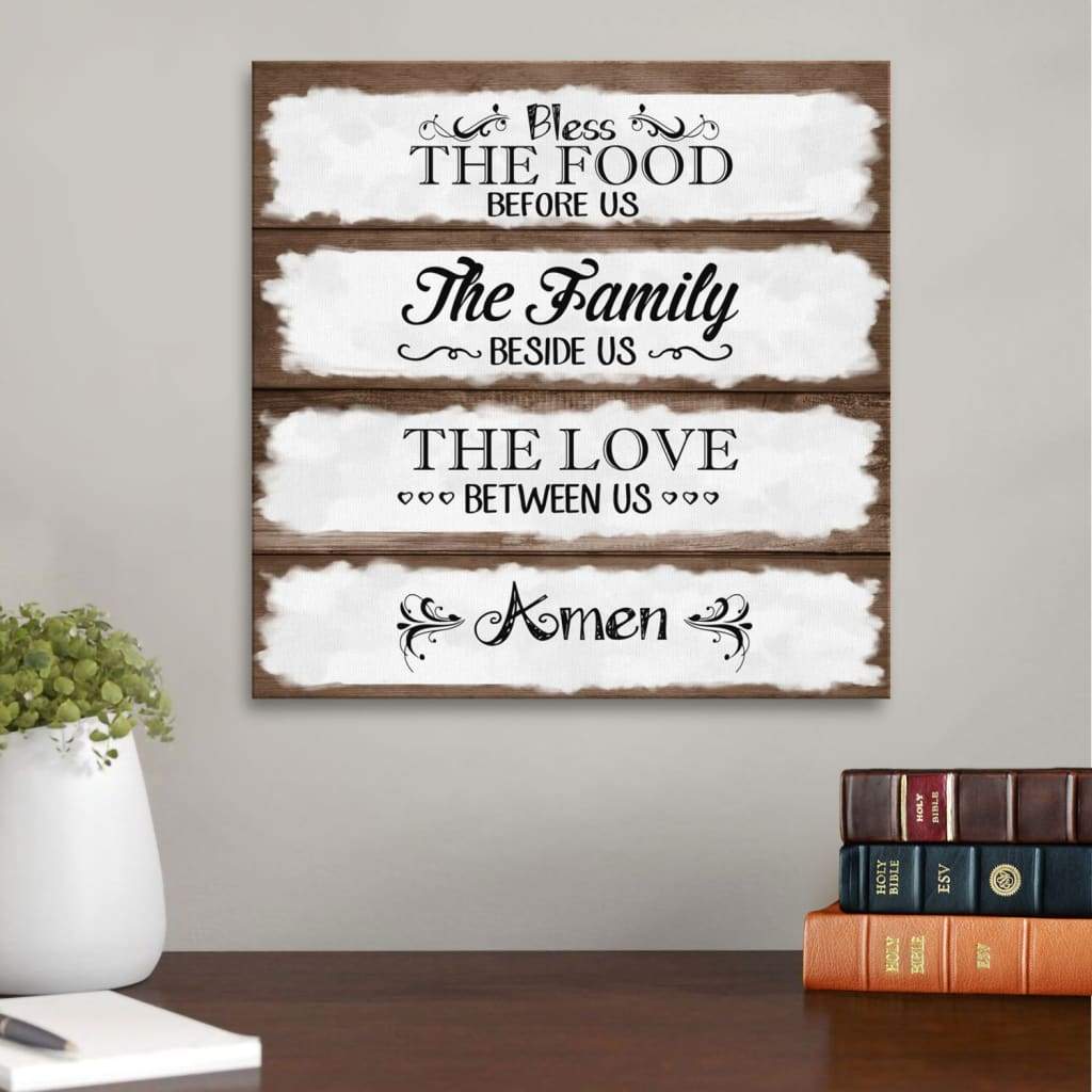 Bless The Food Before Us Canvas Wall Art - Christian Wall Art - Religious Wall Decor