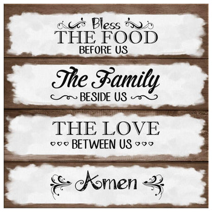 Bless The Food Before Us Canvas Wall Art - Christian Wall Art - Religious Wall Decor