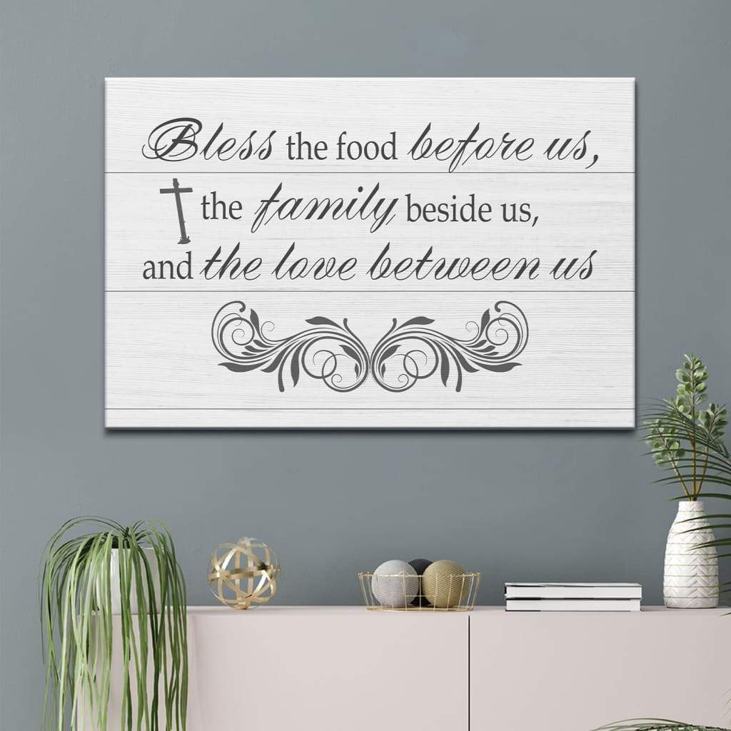 Bless The Food Before Us Wall Art Canvas - Christian Wall Art - Religious Wall Decor