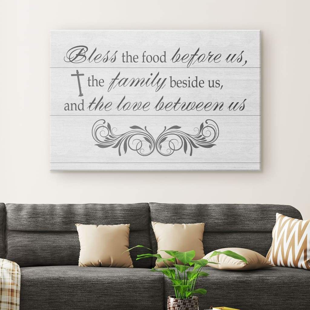 Bless The Food Before Us Wall Art Canvas - Christian Wall Art - Religious Wall Decor