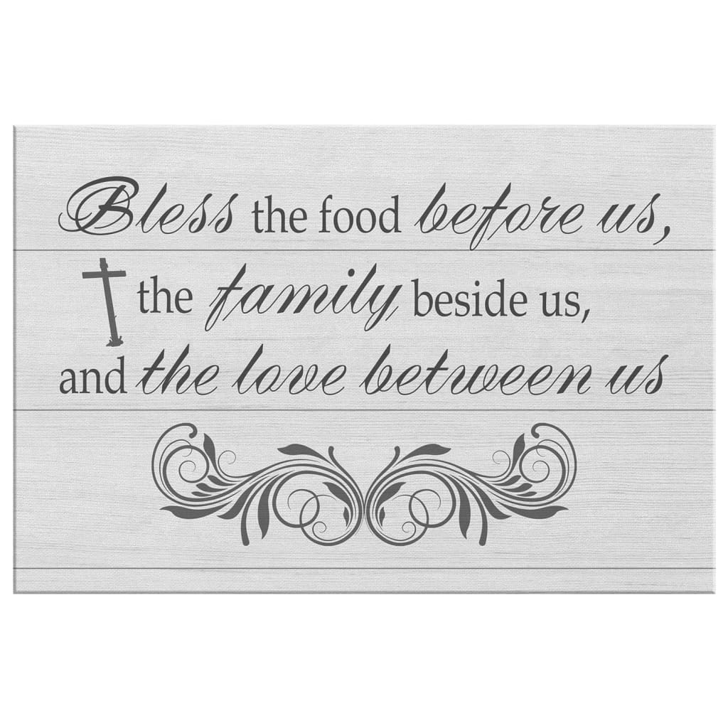 Bless The Food Before Us Wall Art Canvas - Christian Wall Art - Religious Wall Decor
