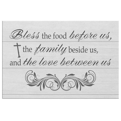 Bless The Food Before Us Wall Art Canvas - Christian Wall Art - Religious Wall Decor