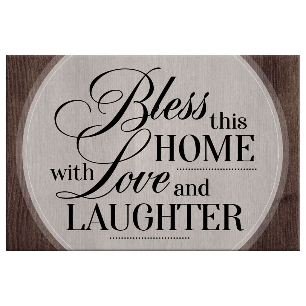 Bless This Home With Love And Laughter Wall Art Canvas, Christian Wall Decor - Religious Wall Decor