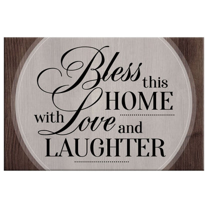 Bless This Home With Love And Laughter Wall Art Canvas, Christian Wall Decor - Religious Wall Decor