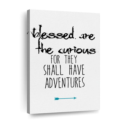 Blessed Are The Curious Canvas Wall Art - Christian Wall Decor Art - Religious Wall Decor