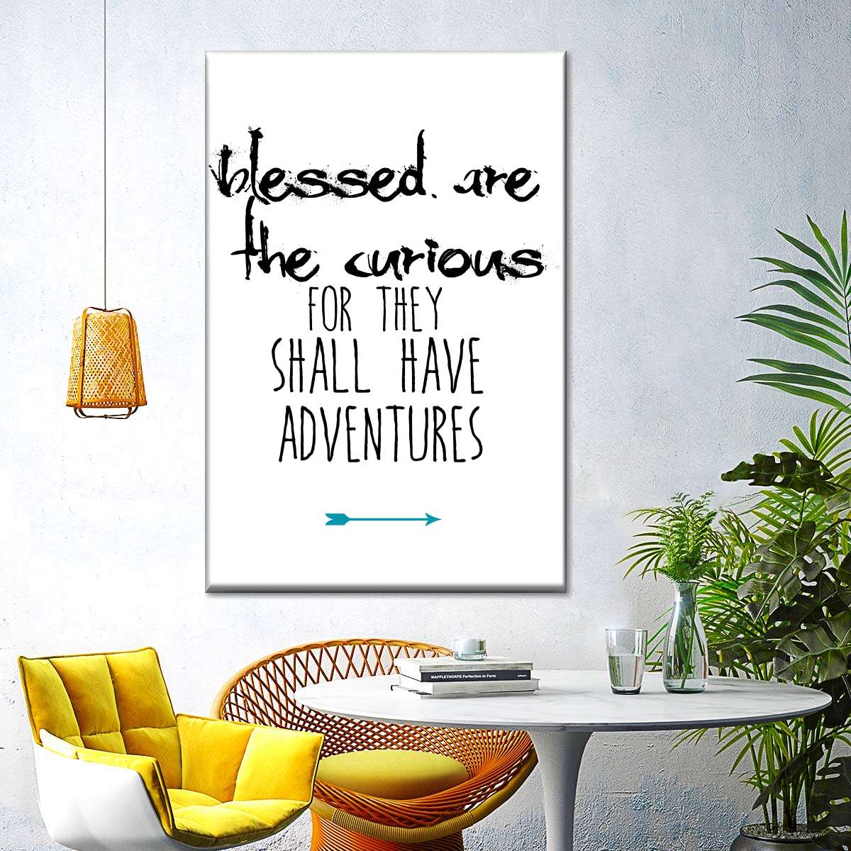 Blessed Are The Curious Canvas Wall Art - Christian Wall Decor Art - Religious Wall Decor