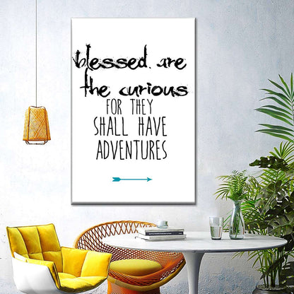 Blessed Are The Curious Canvas Wall Art - Christian Wall Decor Art - Religious Wall Decor