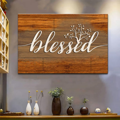 Blessed Canvas Wall Art - Christian Canvas - Faith Canvas