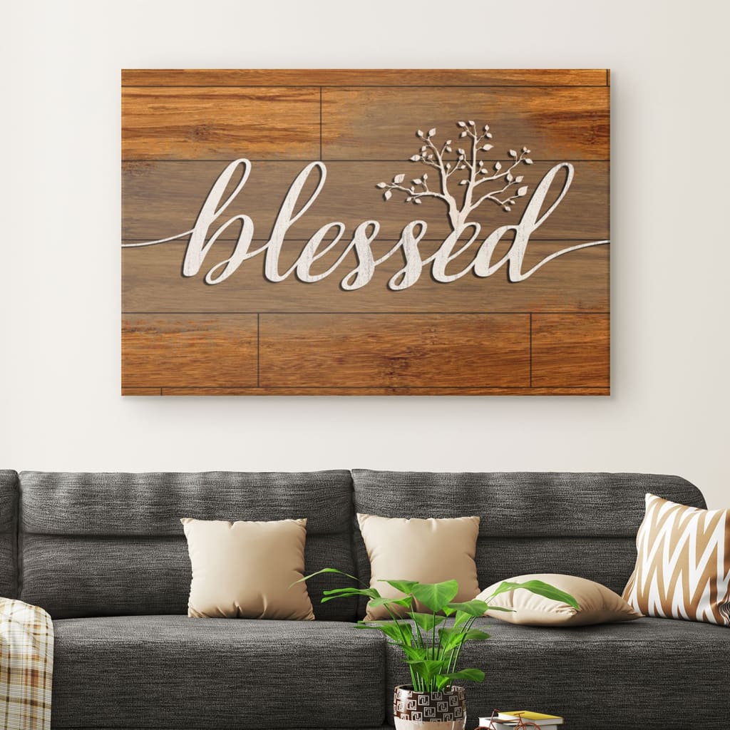 Blessed Canvas Wall Art - Christian Canvas - Faith Canvas