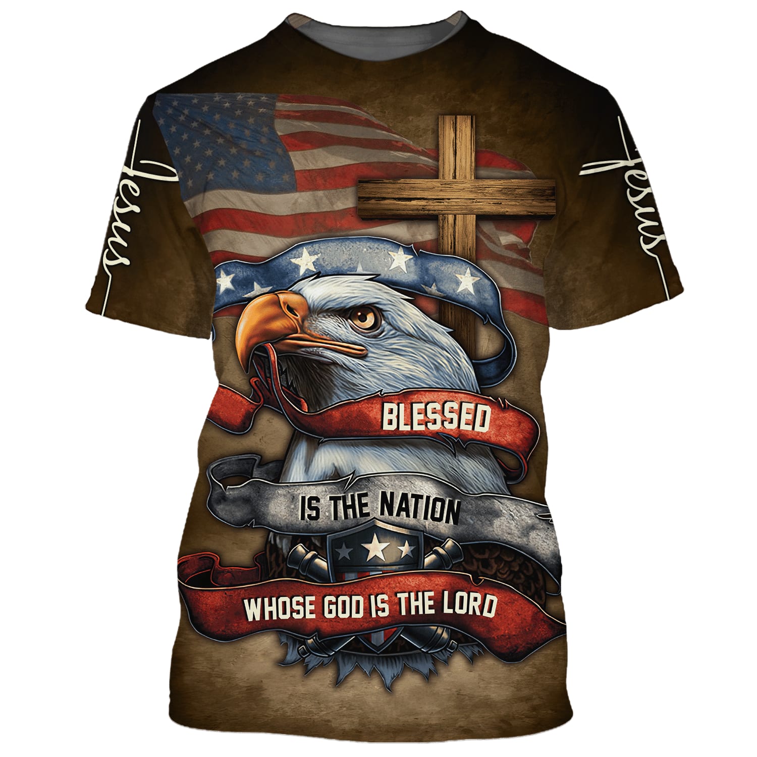 Blessed Is The Nation Whose God Is The Lord 3D All Over Printed Shirt for Men and Women