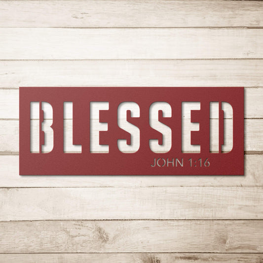 Blessed John 116 Metal Sign - Christian Metal Wall Art - Religious Metal Wall Decor