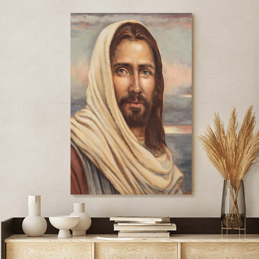 Blessed Savior Canvas Wall Art - Jesus Picture - Jesus Portrait Canvas