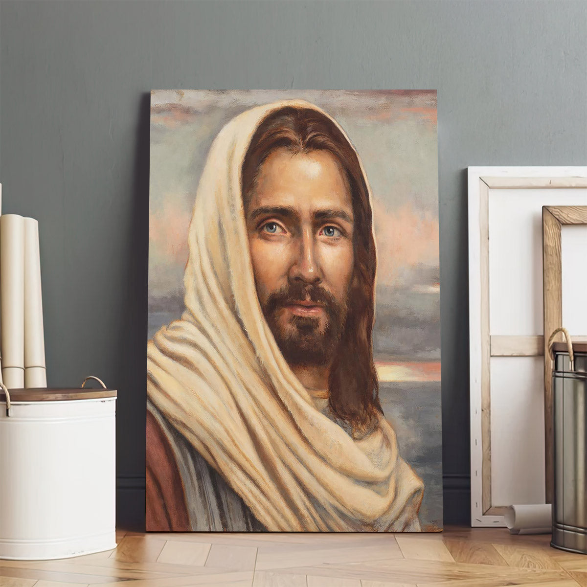 Blessed Savior Canvas Wall Art - Jesus Picture - Jesus Portrait Canvas
