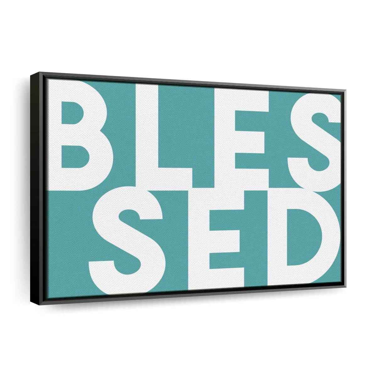 Blessed White Canvas Wall Art - Christian Canvas Wall Art - Religious Wall Art Canvas