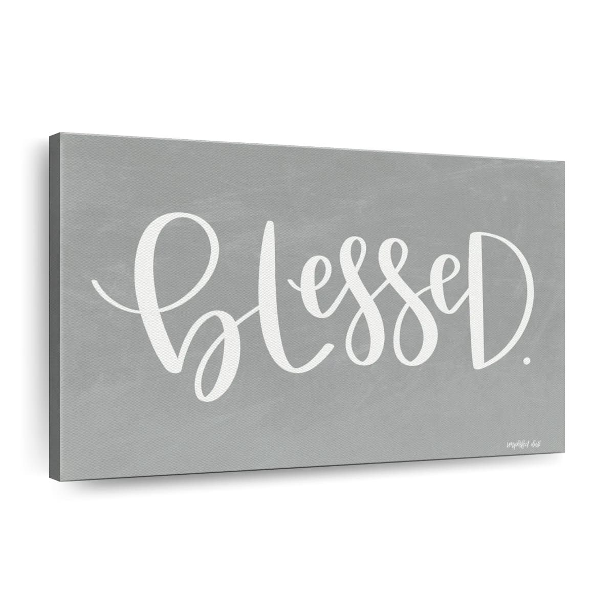 Blessed White Wall Art Canvas - Christian Canvas Wall Art - Religious Wall Art Canvas