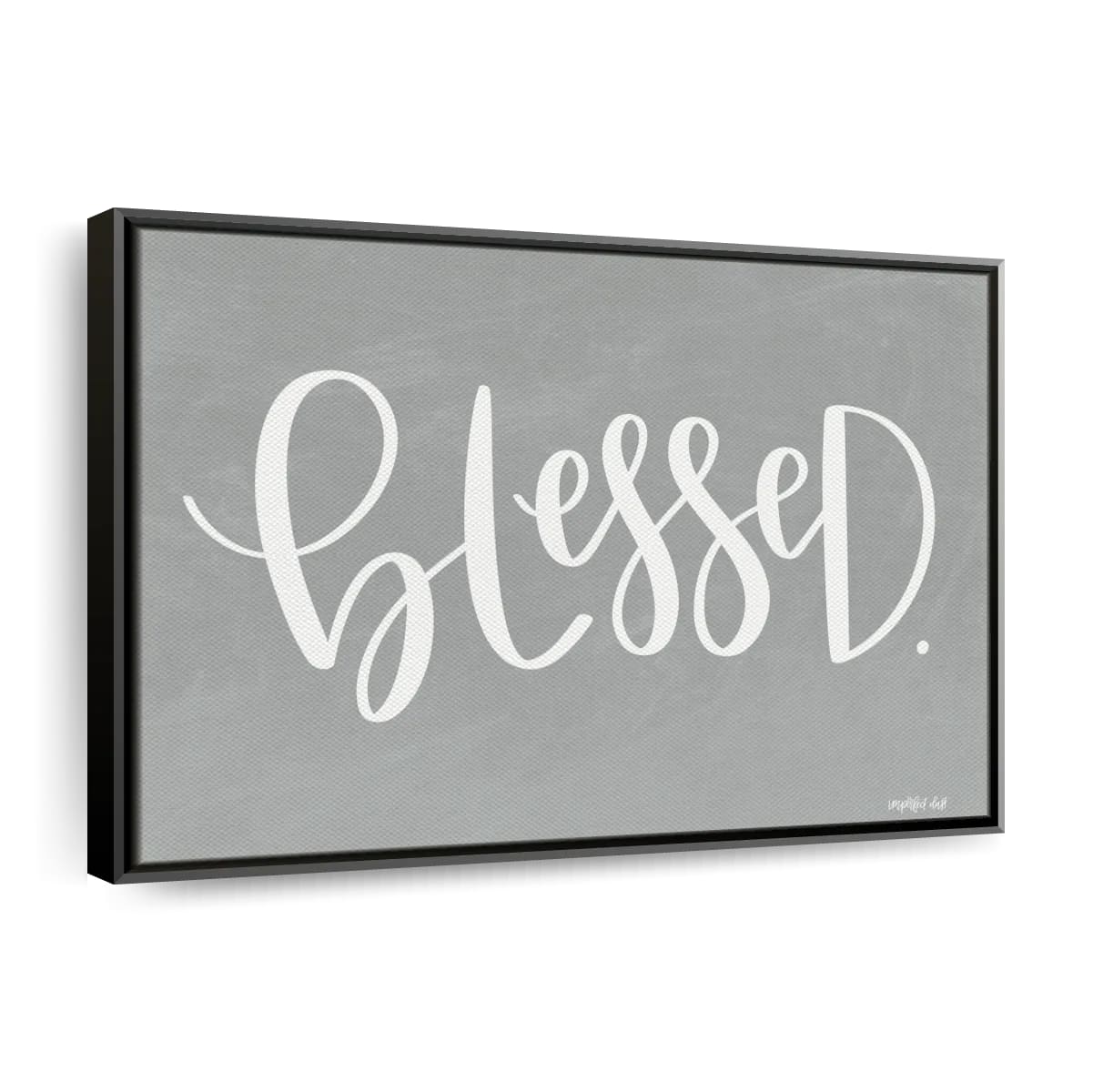 Blessed White Wall Art Canvas - Christian Canvas Wall Art - Religious Wall Art Canvas