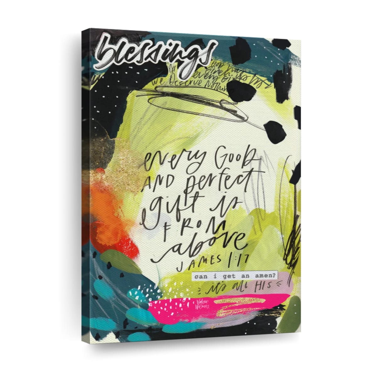 Blessings Canvas Wall Art - Christian Wall Decor Art - Religious Wall Decor