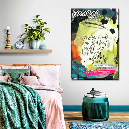 Blessings Canvas Wall Art - Christian Wall Decor Art - Religious Wall Decor