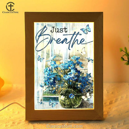 Blue Daisy, Glass Vase, Blue Butterfly, Window Scarf, Just Breathe Frame Lamp
